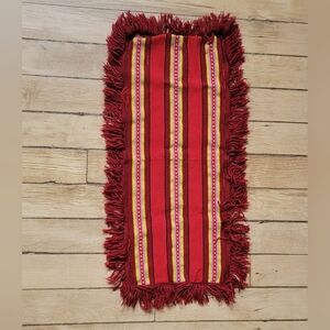 Bright Red Vintage Turkish* Table Runner Or Wall Hanging